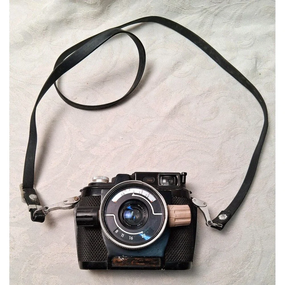 Vintage W-Nikkor 3.5cm F/2.5 Black Camera Lens Body Strap Display Decor